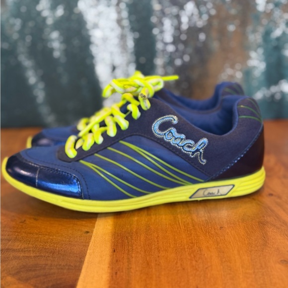 Coach Y2K Vintage Blue Metallic and Nylon Darla Sneaker - Picture 5 of 13